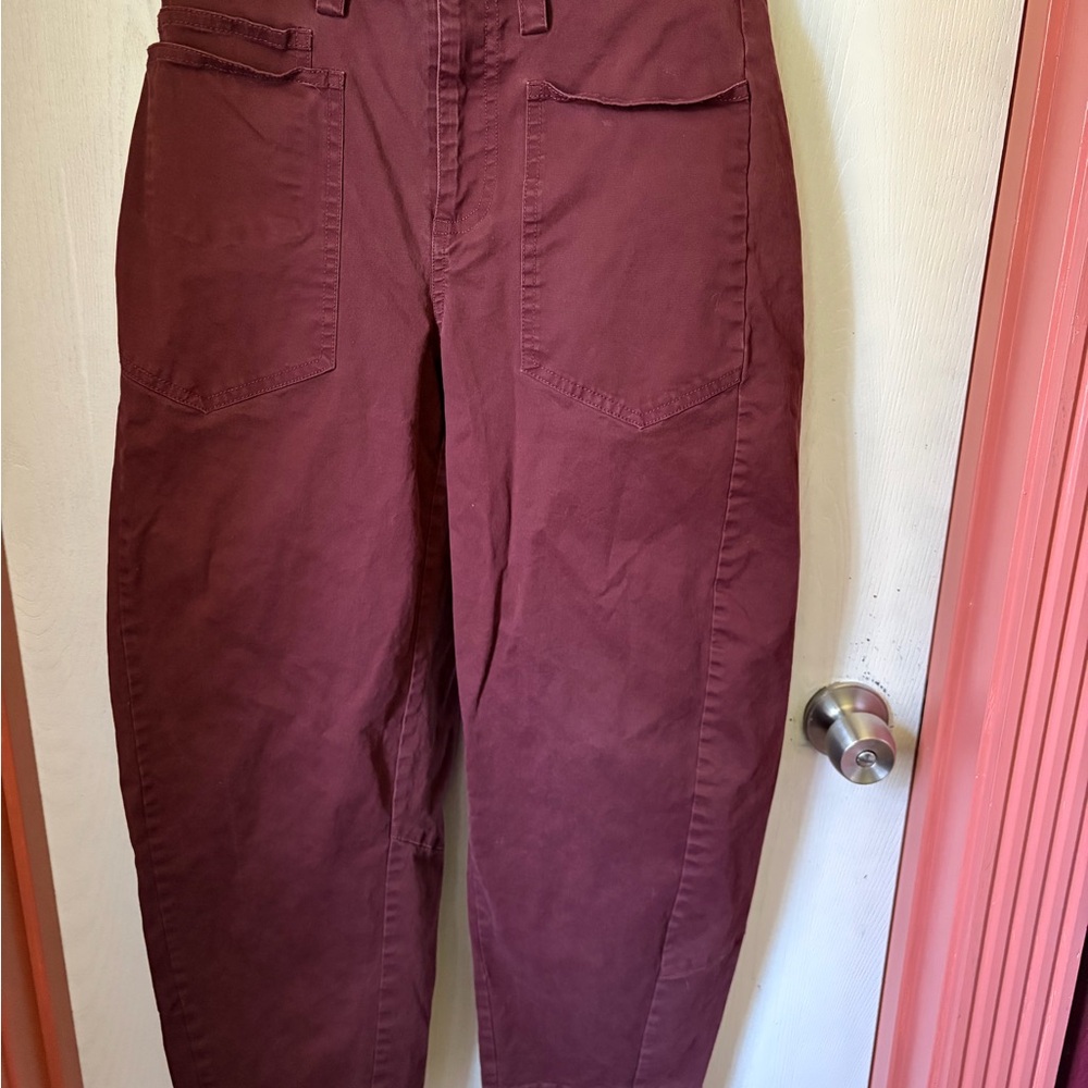 Ruti Maroon Slouchy Soft Twill Pants - Size 6